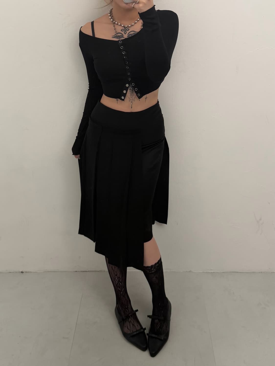 DKNY 언발 플리츠 스커트  상품이미지2