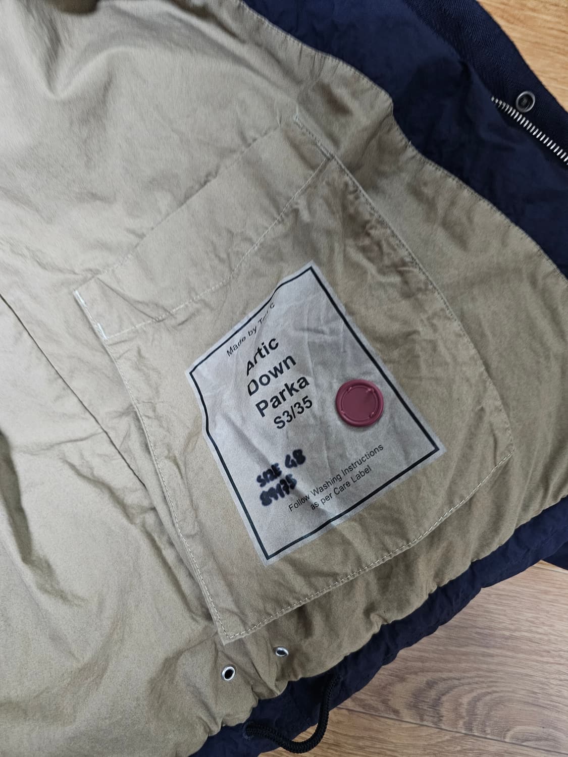 텐씨 아틱 2way 네이비 다운자켓 48 상품이미지3