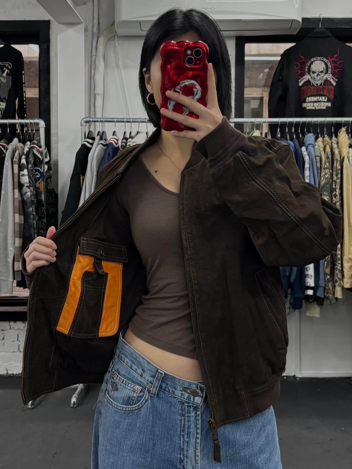 팀버랜드 제뉴인 레더 봄버 자켓 상품이미지2