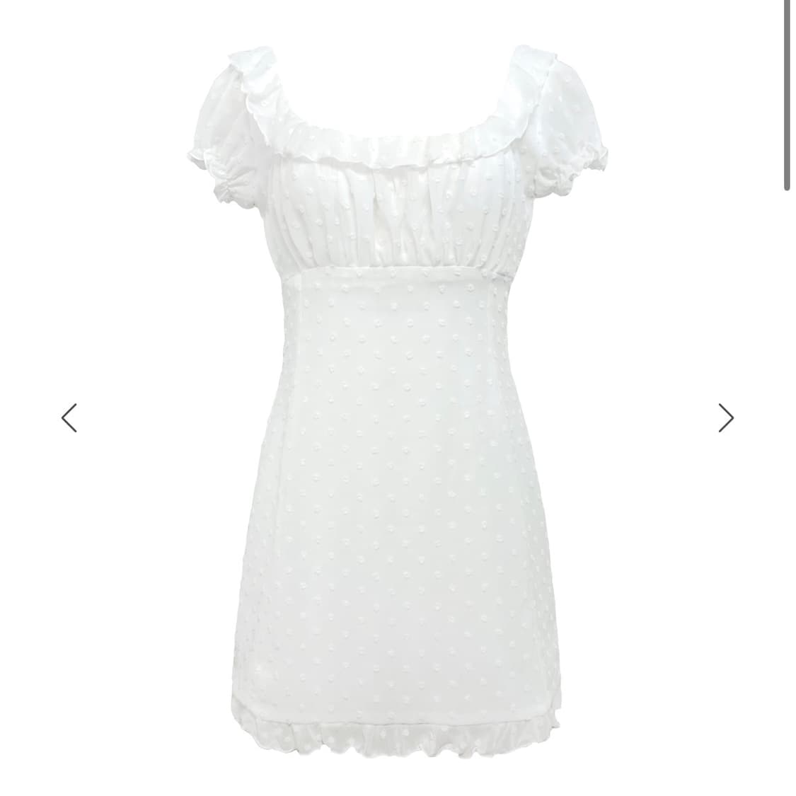 익스파이어드걸 SQUARE DOT MINI DRESS WHITE 원피스 상품이미지1