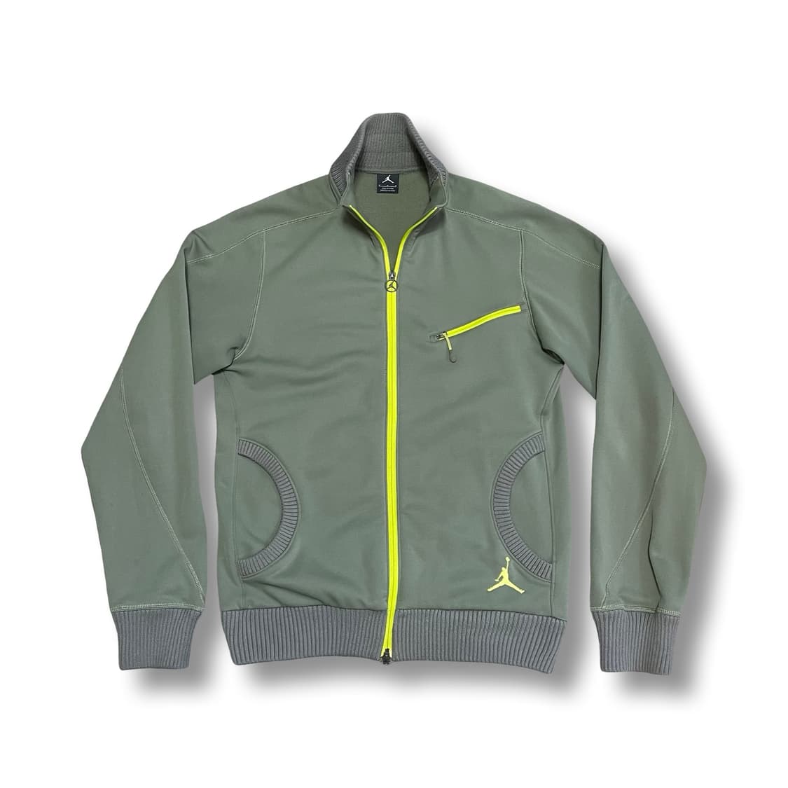 [M] 조던 트랙 자켓 카키 형광색 포인트 상품이미지1