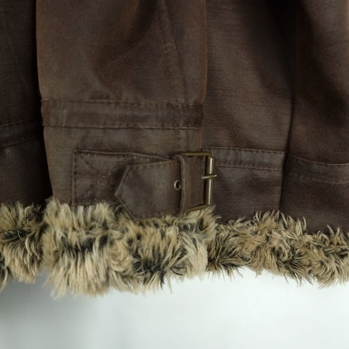 [티엔지티] 누벅 가죽 무스탕 자켓 브라운 M18510 상품이미지6