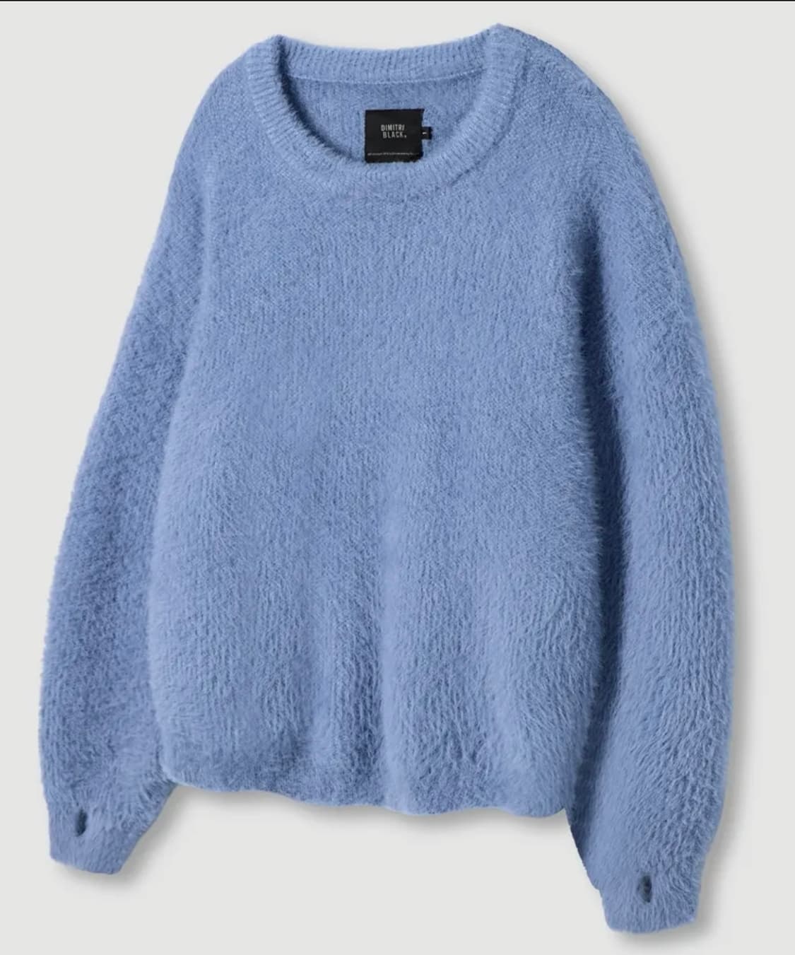 디미트리블랙 에센셜 헤어리 라운드 니트 스카이블루 상품이미지1