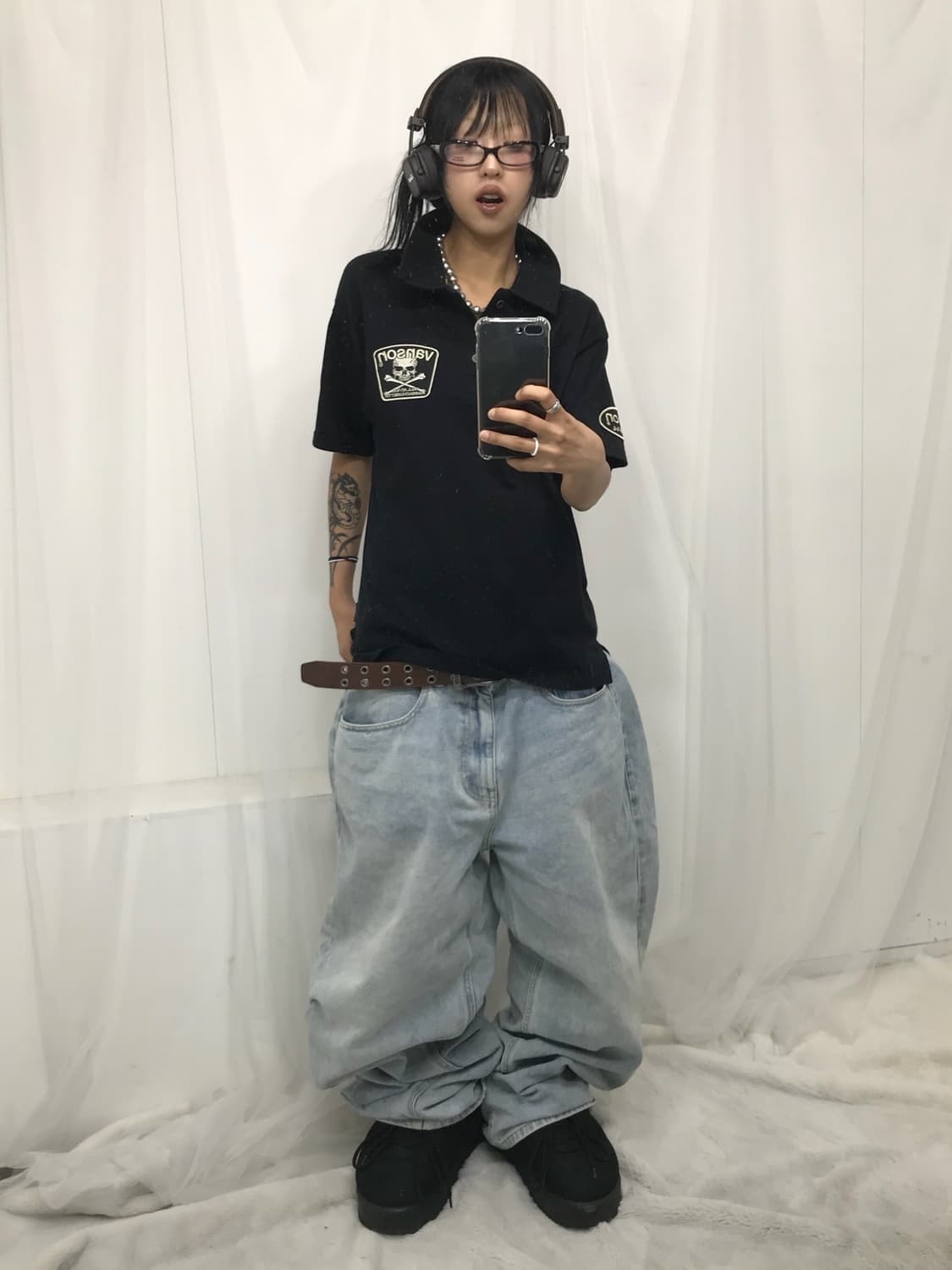 < Vanson Leathers Skull PK T-shirt > 상품이미지3