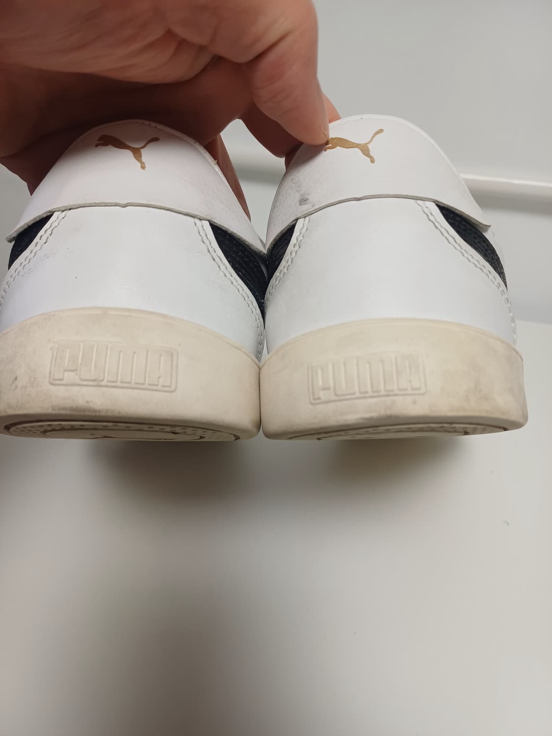 [250] 푸마 클럽 5v5 화이트/네이비 - 80s 테라스 무드 빈티지 상품이미지4