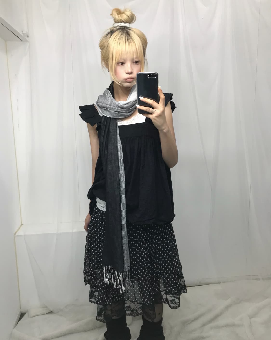 𝜗𝜚 블랙 도트 레이스 페어리  set 𝜗𝜚  상품이미지4