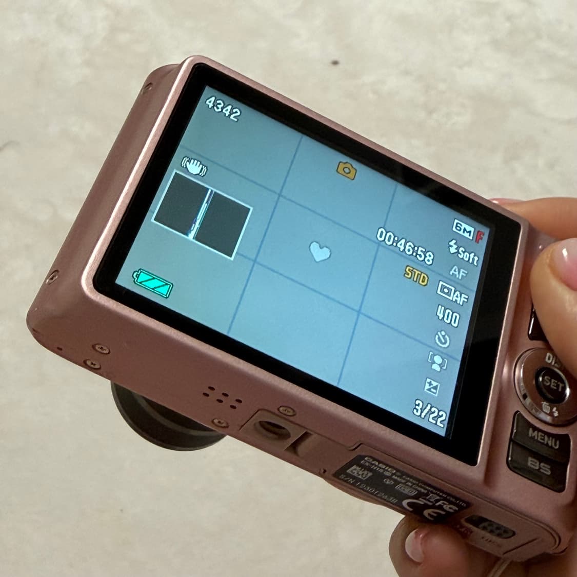 카시오 엑슬림 h15 핑크 풀박스 츄 디카 상품이미지8