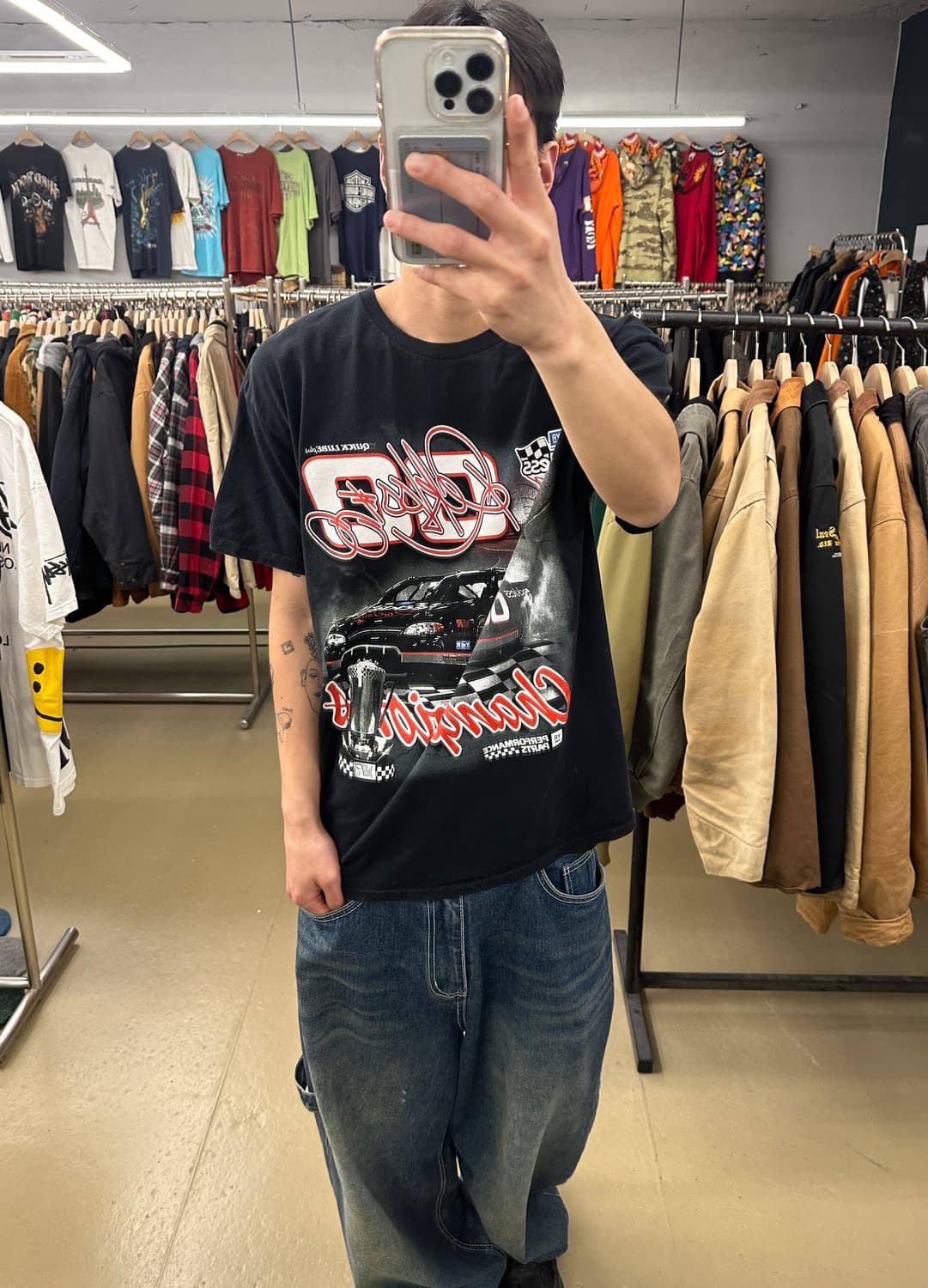 빈티지 미국 레이싱 프린팅 반팔티  상품이미지1