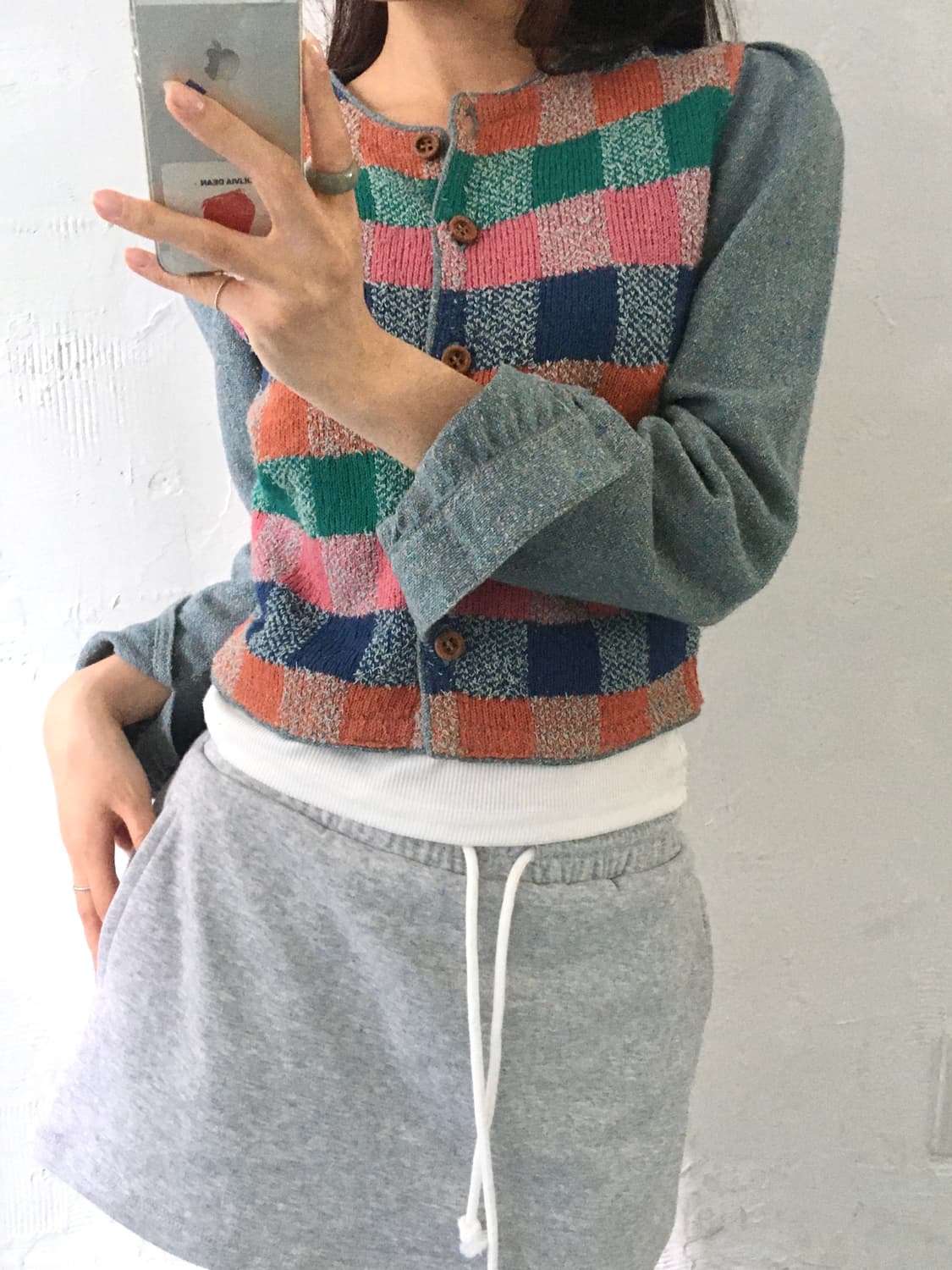 MISSONI 미쏘니 체크패턴 버튼 가디건 상품이미지3