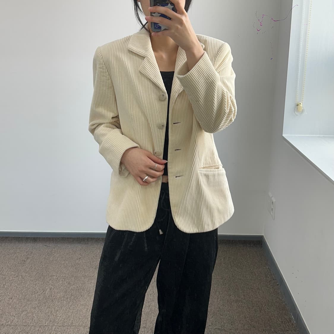 MaxMara 막스마라 코듀로이 아이보리 자켓 상품이미지2