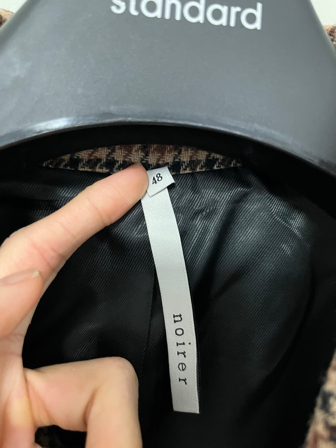 노이어 코트 48 브라운체크 상품이미지2