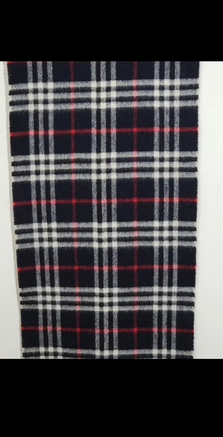 (정품) 버버리 캐시미어 목도리 체크 머플러 네이비 영국판  상품이미지3