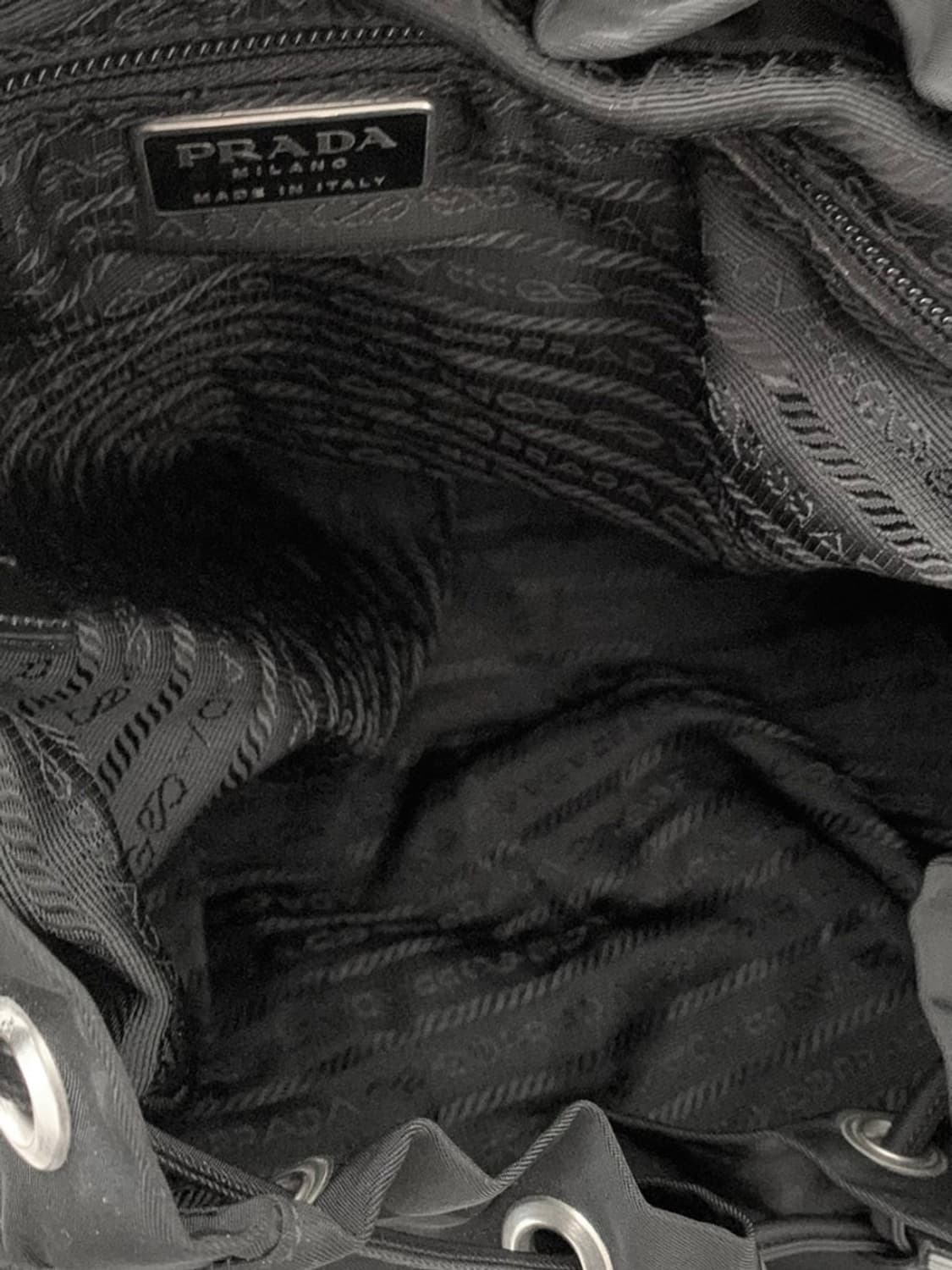 프라다 리나일론 백팩 (m) 블랙 -정품 상품이미지9
