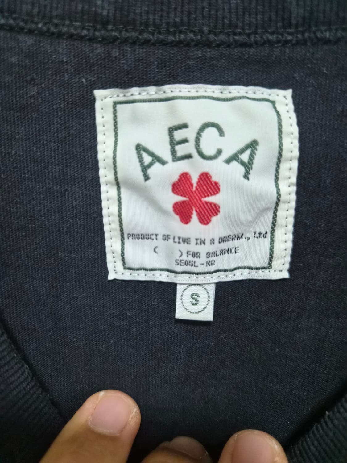 S) AECA 에이카 화이트 프린팅 반팔티셔츠 팝니다 상품이미지4
