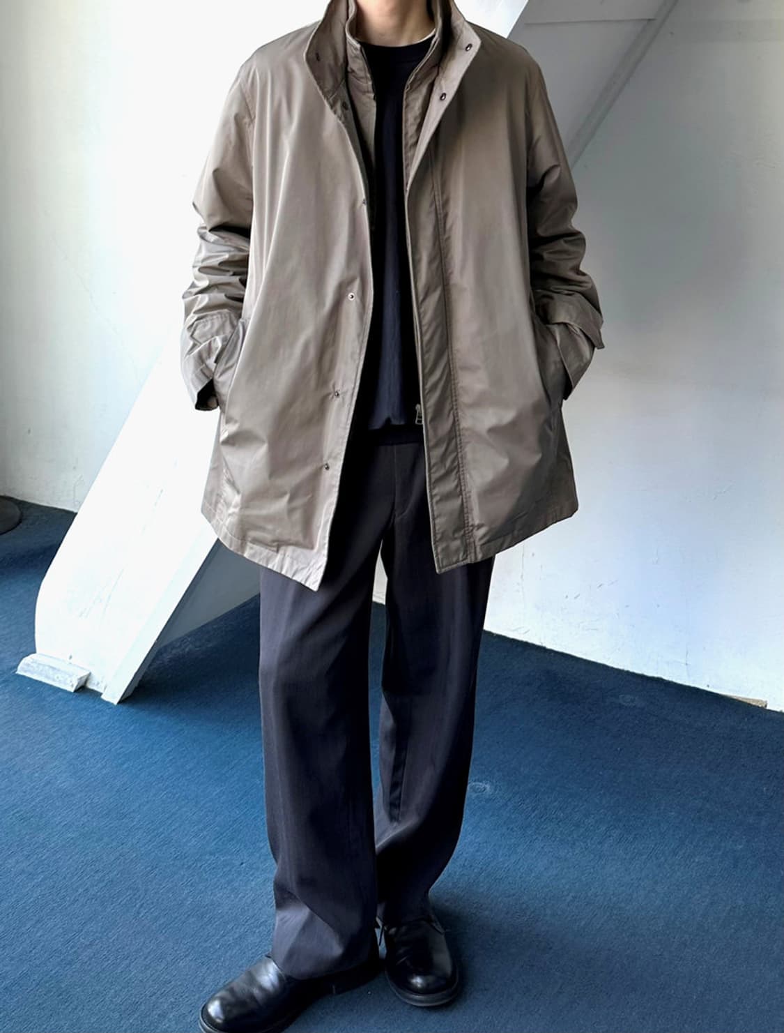 High gauge fabric fake layered 2way trev 상품이미지10