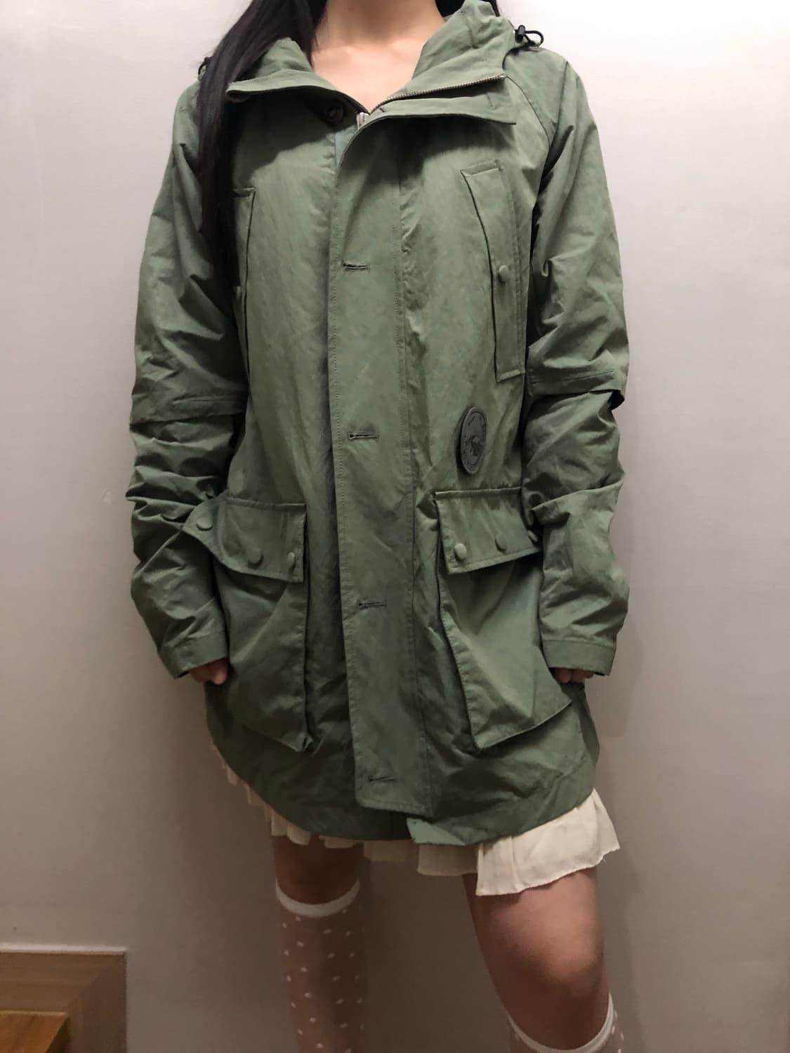 빈티지 카키 롱 점퍼 상품이미지6