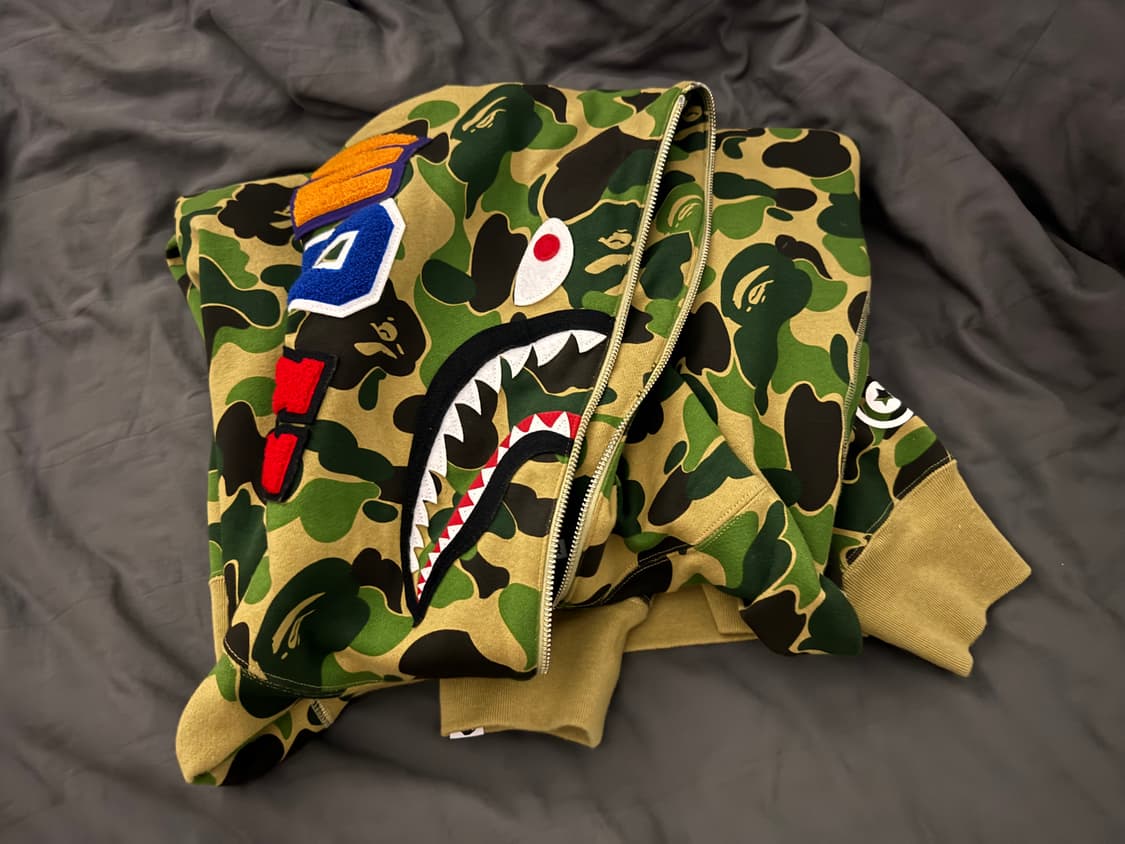 베이프 하프 집업 그린카모 상품이미지4