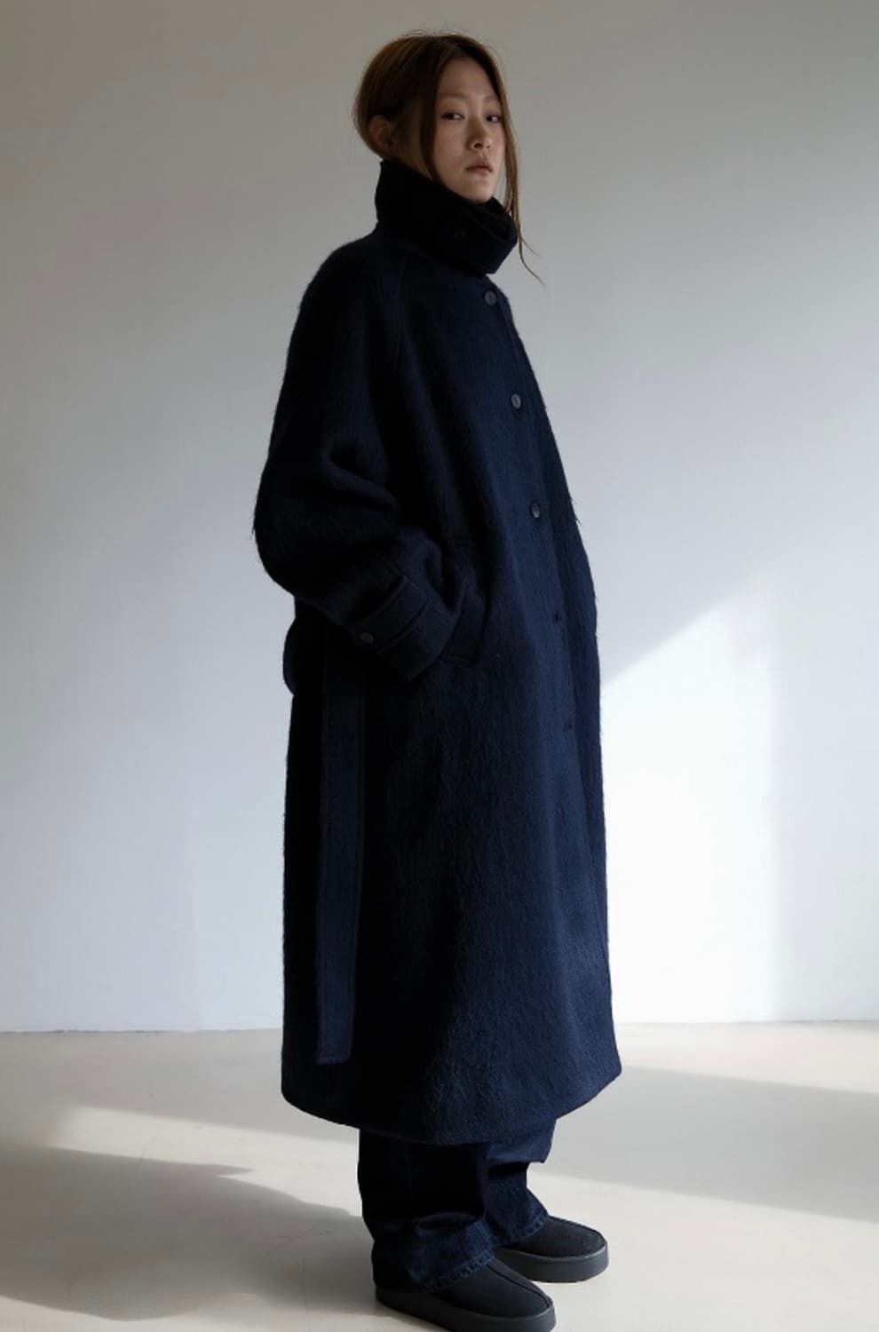 Taey overfit alpaca coat (navy) 상품이미지1