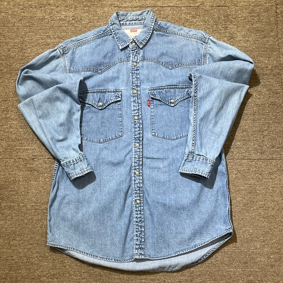 (S) 90s Levi's 리바이스 코튼 데님 셔츠 상품이미지3