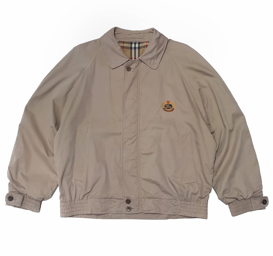 버버리 올드 해링턴 블루종 크레스트 자수 90s (105-110) 상품이미지1