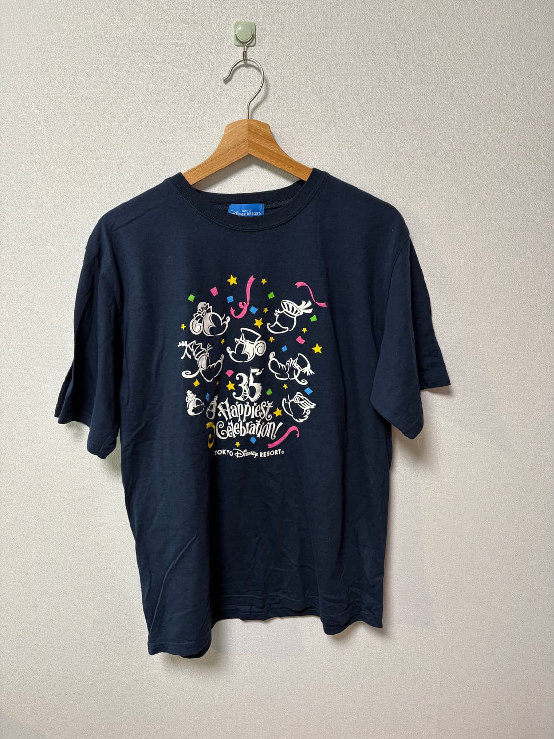 디즈니 정품 반팔 네이비 티셔츠 모리걸 일본 빈티지 상품이미지1