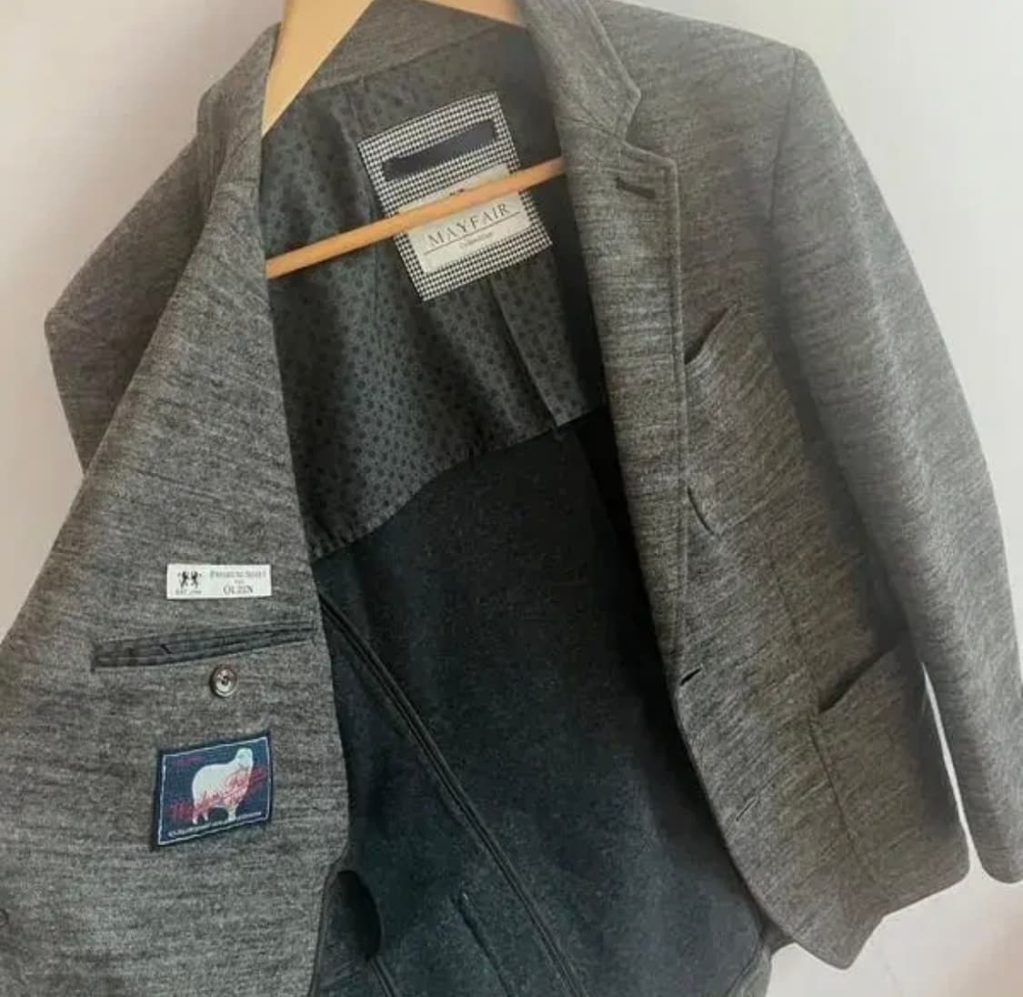 올젠 캐주얼 슬림핏 자켓 95 울콤비 메이페어 라벨 상품이미지3