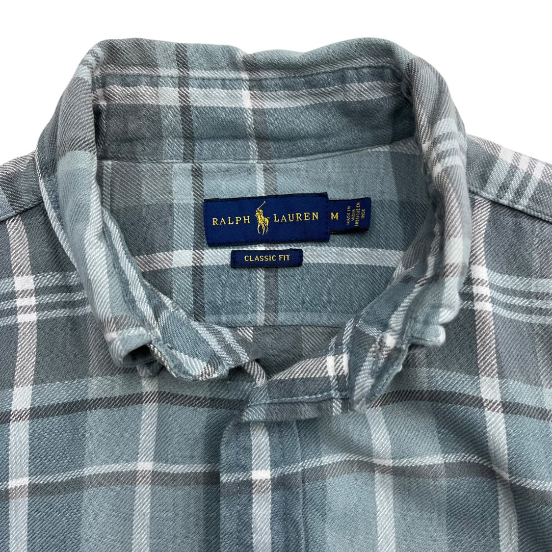 폴로 랄프로렌 그레이포니 민트체크 울 셔츠 M 상품이미지5