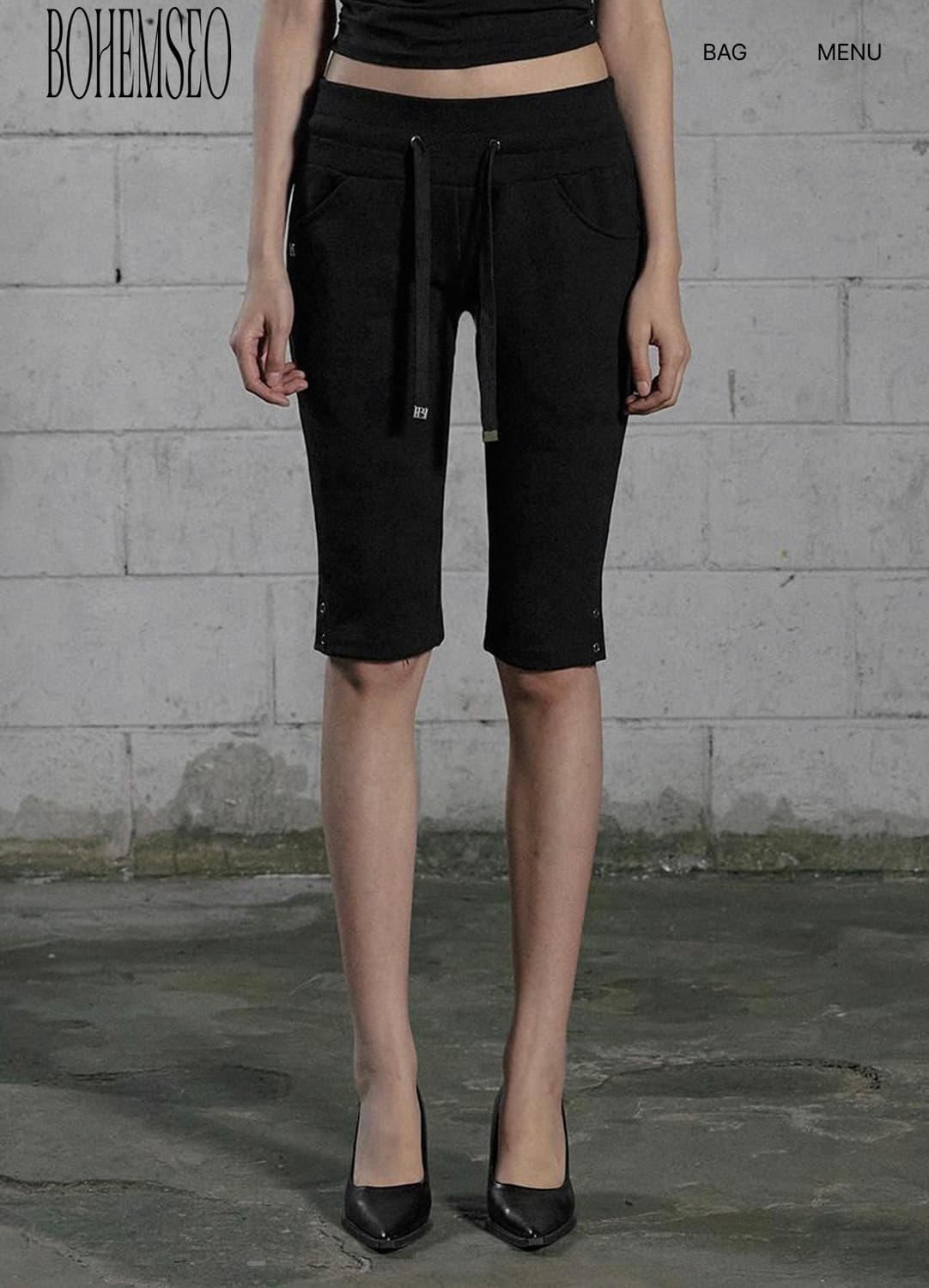 보헤미안서울 카프리팬츠 CALYPSO JERSEY PANTS, BLACK 상품이미지3