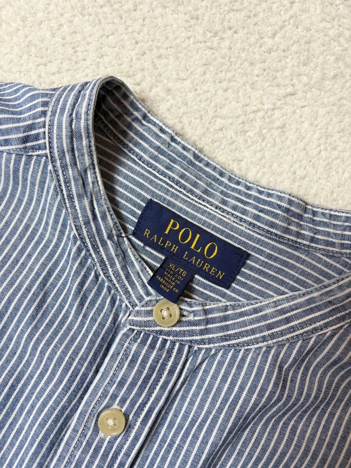 폴로 랄프로렌 00's 헨리넥 스트라이프 셔츠 PN6565 상품이미지3