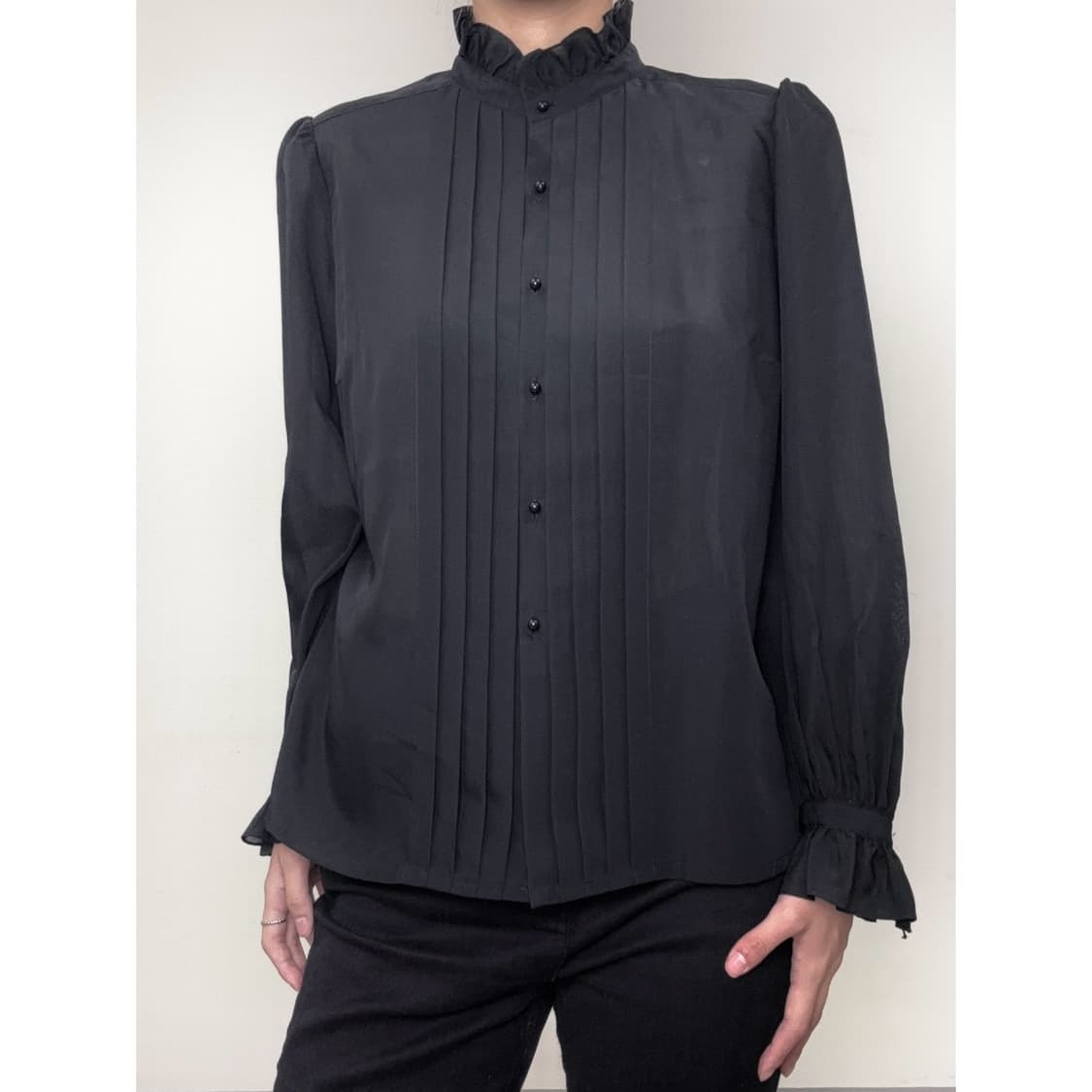 빈티지 블랙 고딕 블라우스 상품이미지1