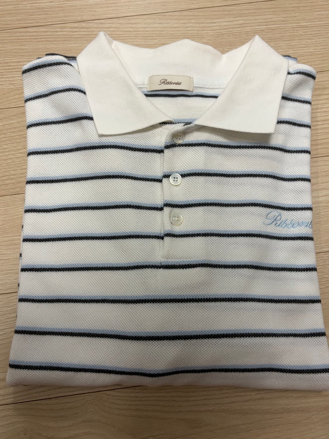 Ribbonbit striped pk shirt(skyblue) 상품이미지5
