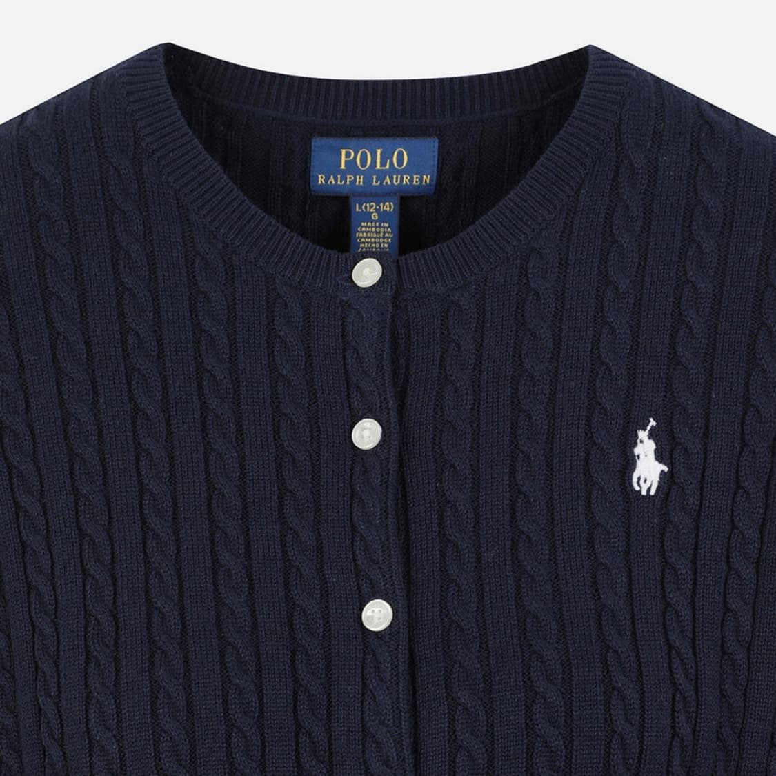 [Polo] 폴로 랄프 로렌 칠드런 미니 케이블 코튼 가디건 네이비 상품이미지3