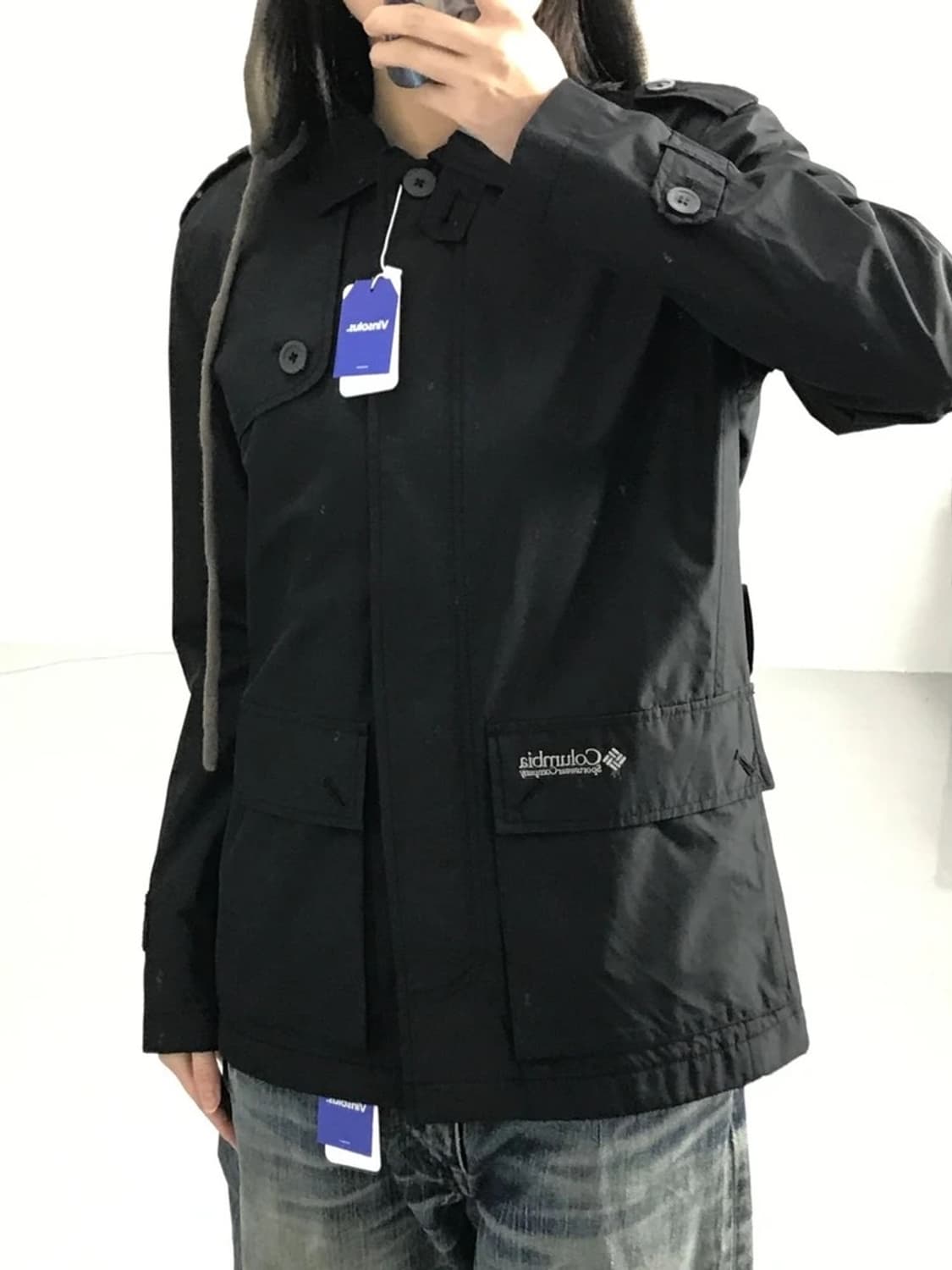 콜럼비아 블랙 바람막이 자켓 상품이미지3