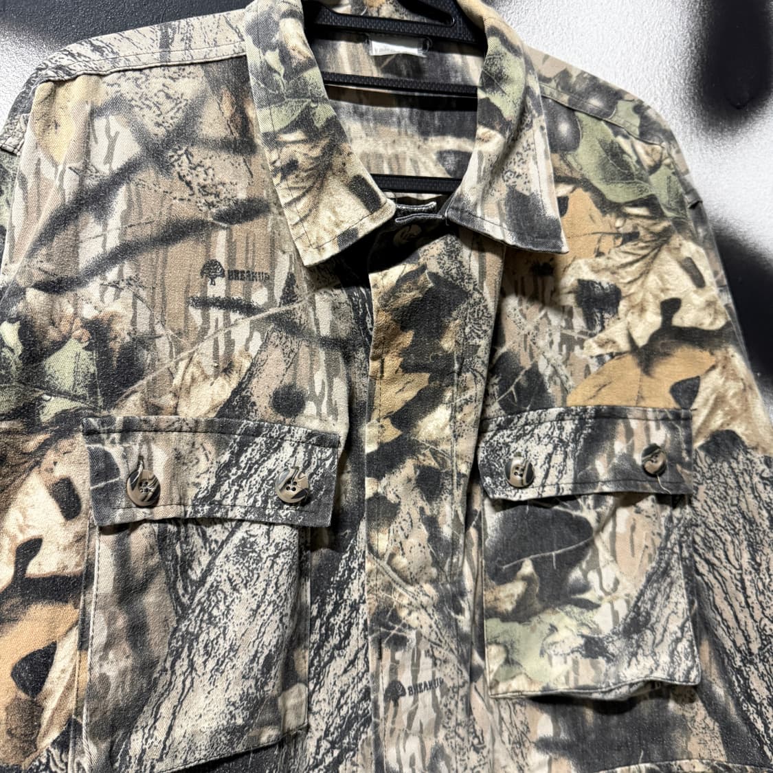 VTG 빈티지 리얼트리 , 모시 오크 풀 패턴 멀티 포켓 긴팔 셔츠 상품이미지3