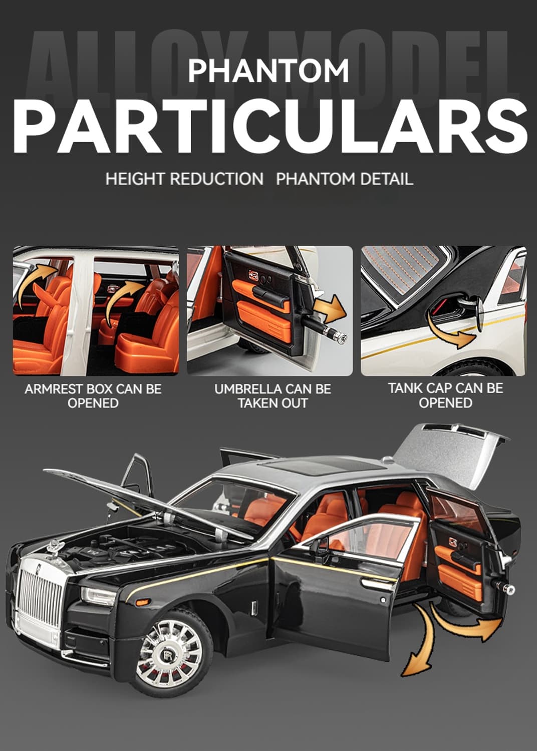 롤스로이스 팬텀 자동차 모형 인테리어 용품 상품이미지9