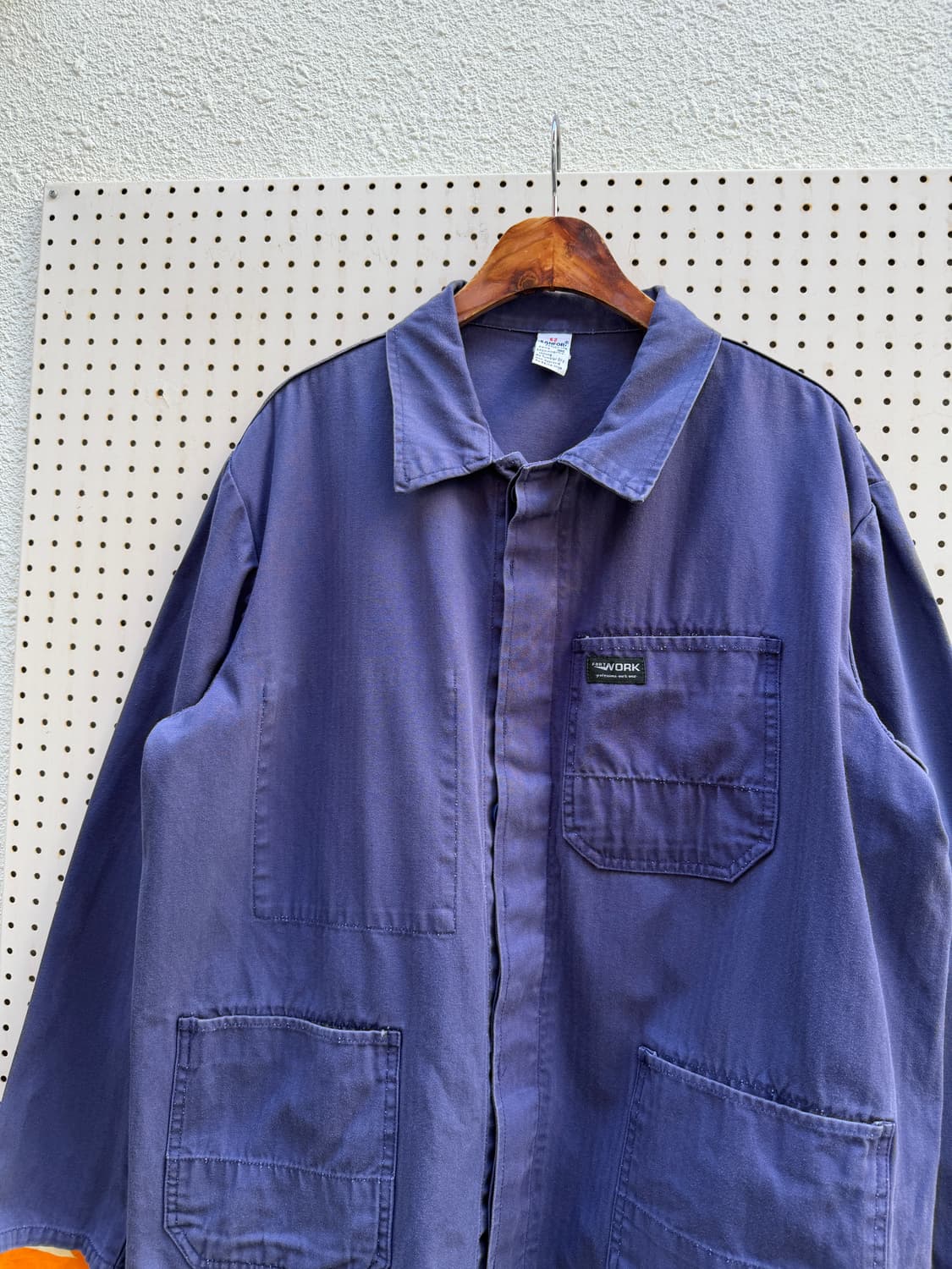 OLD EURO HBT FADED NAVY 헤링본트윌코튼 워크자켓 상품이미지7