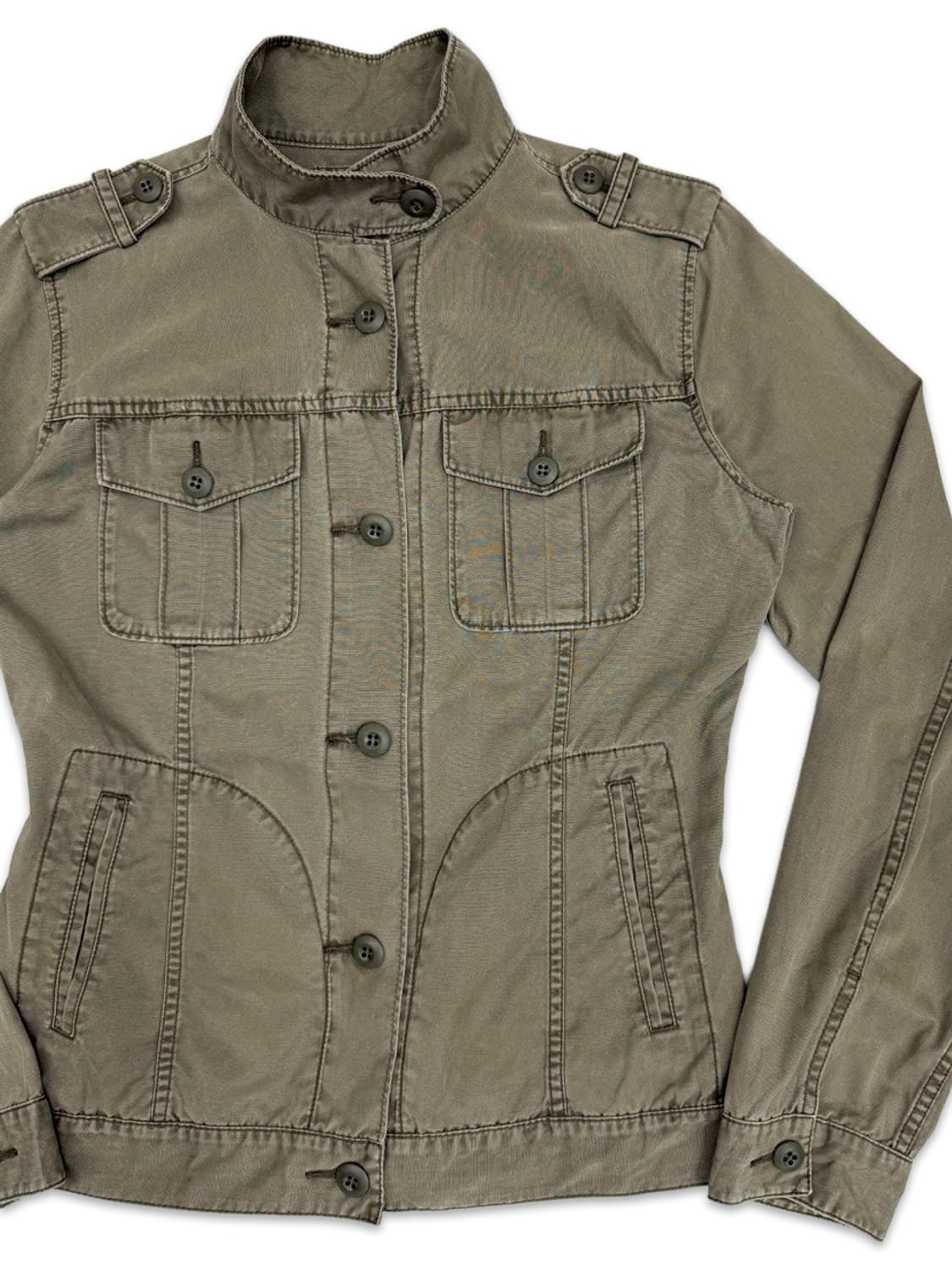 빈티지 유니클로 카키 라인 밀리터리 자켓 상품이미지2