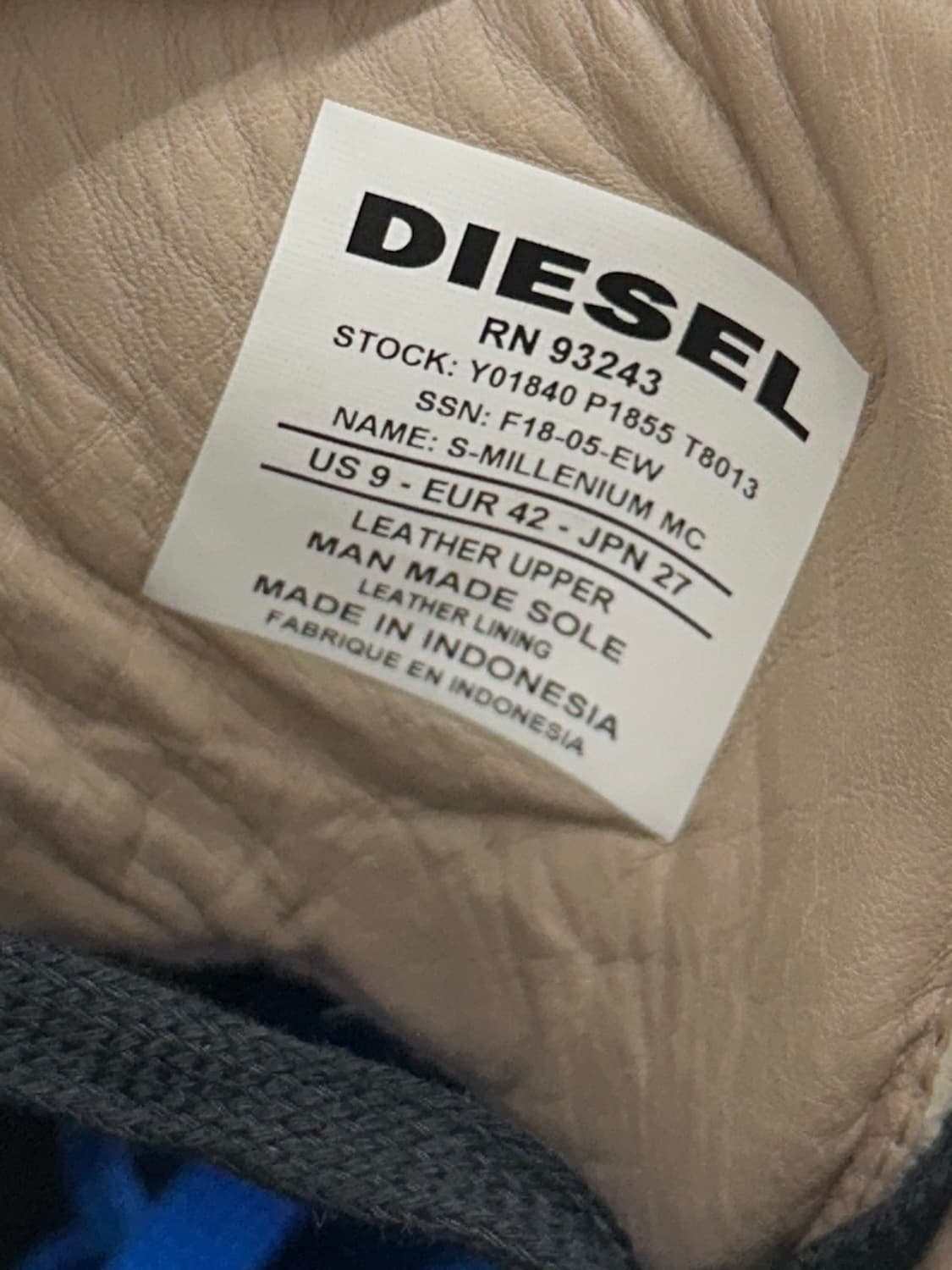Diesel “S-Millenium MC” Deadstock Leathe 상품이미지7