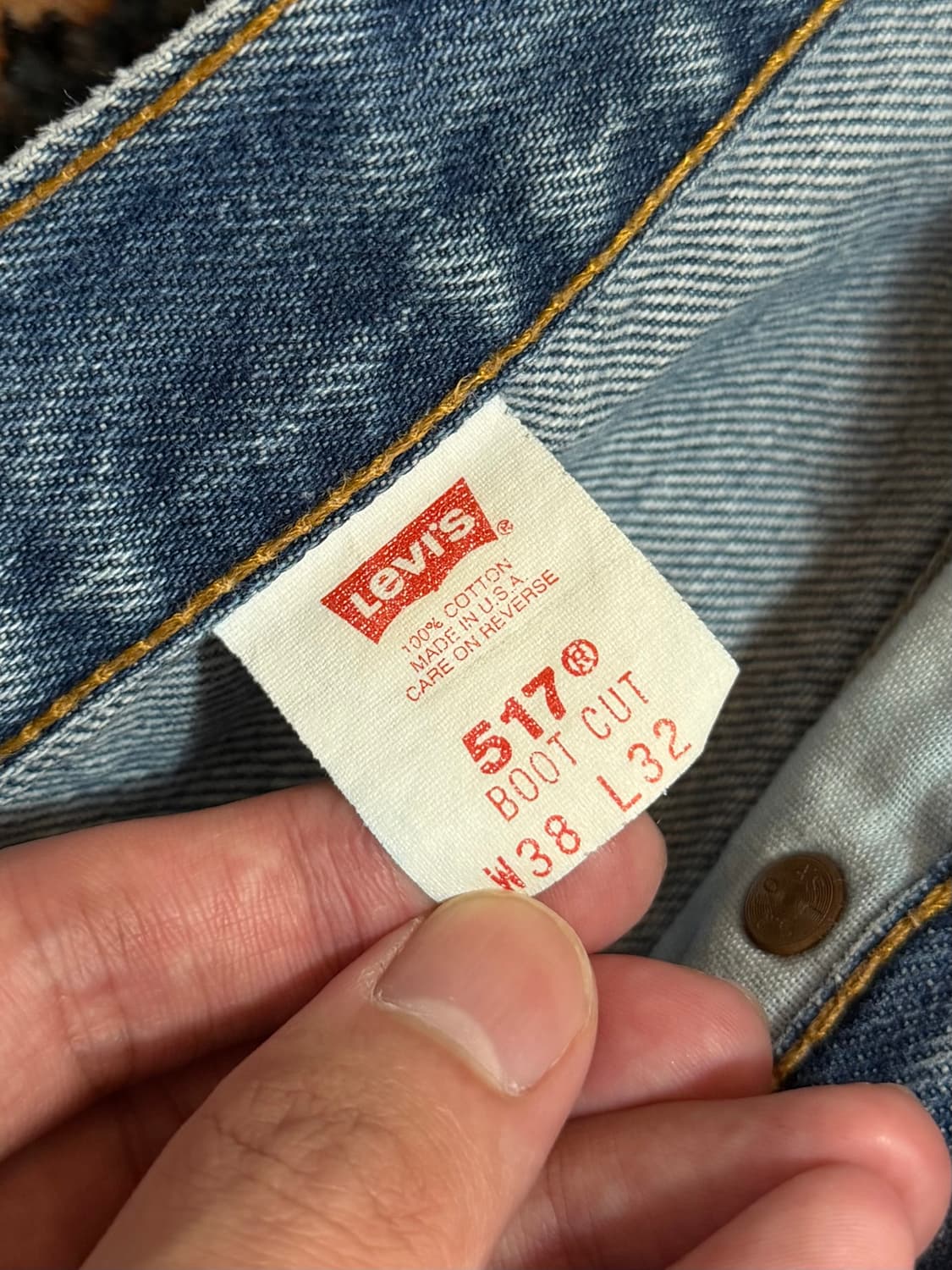 90's USA Made 빈티지 리바이스 517 오렌지탭 부츠컷 상품이미지9