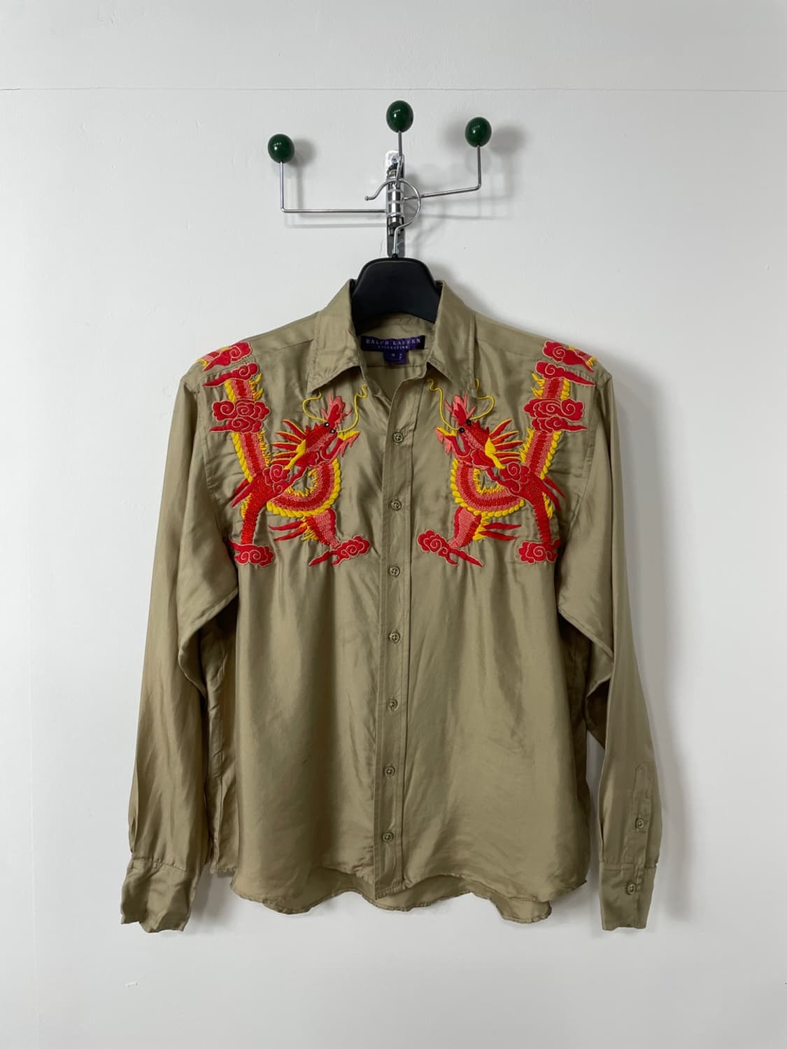 폴로 랄프로렌 퍼플 라벨 컬렉션 드래곤 실크 셔츠  상품이미지2