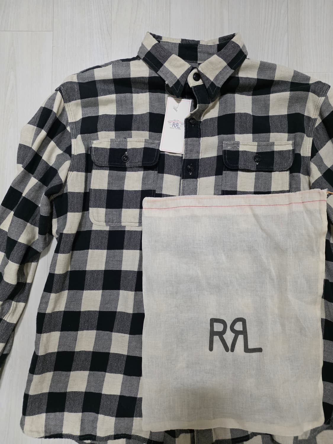 RRL 더블알엘 버팔로 체크 워크셔츠 L사이즈 상품이미지2