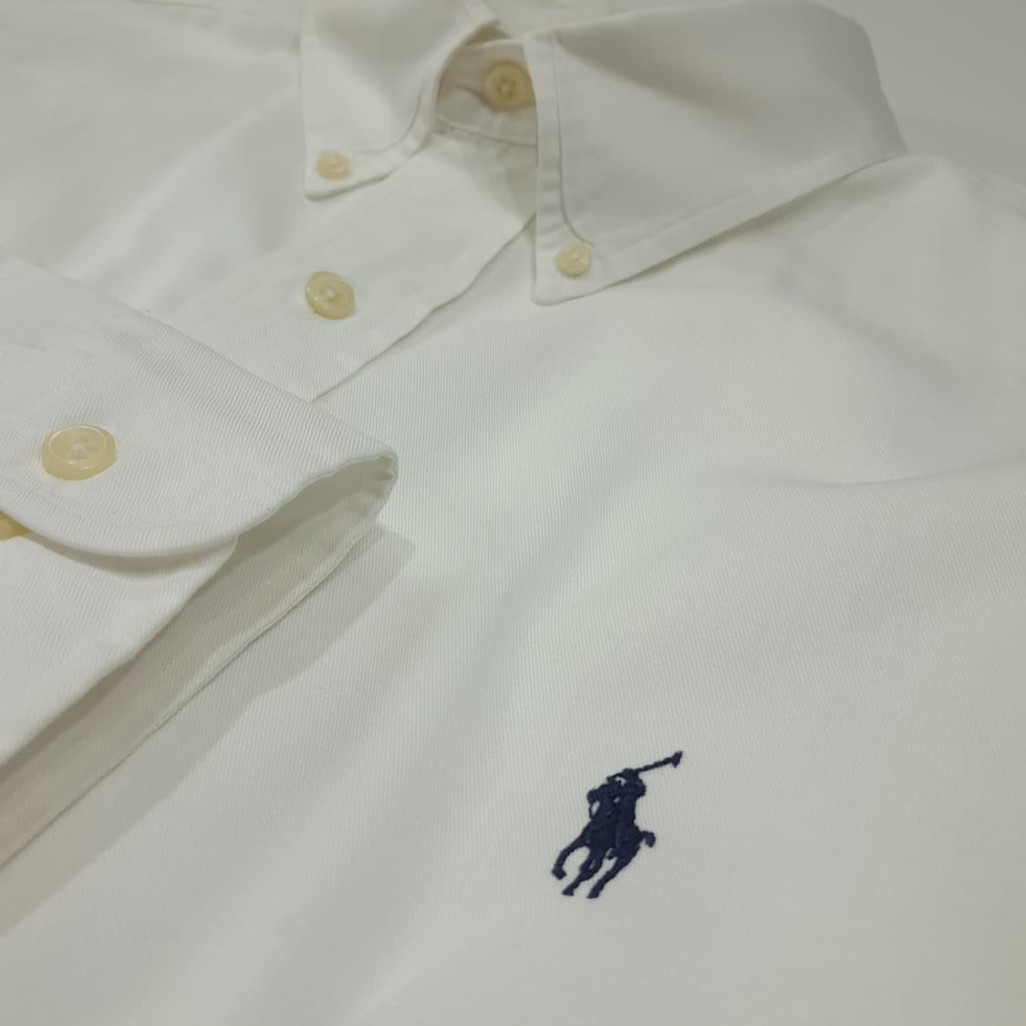 CL702 XL 폴로 90s 미국판 코튼 버튼다운 화이트 셔츠 남방 상품이미지4