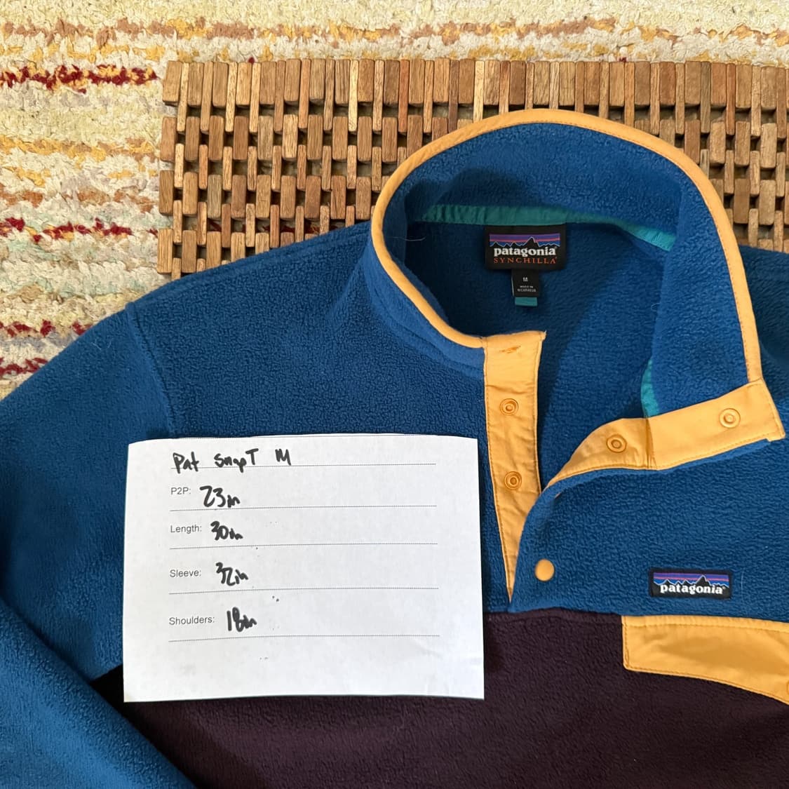 12FW 파타고니아 신칠라 스냅-T 블루/버건디 상품이미지2