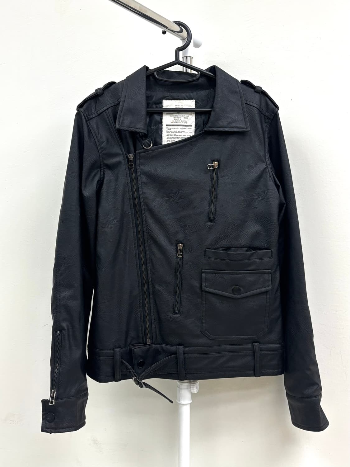 빈티지 블랙 레더 필드 자켓 락시크 상품이미지6