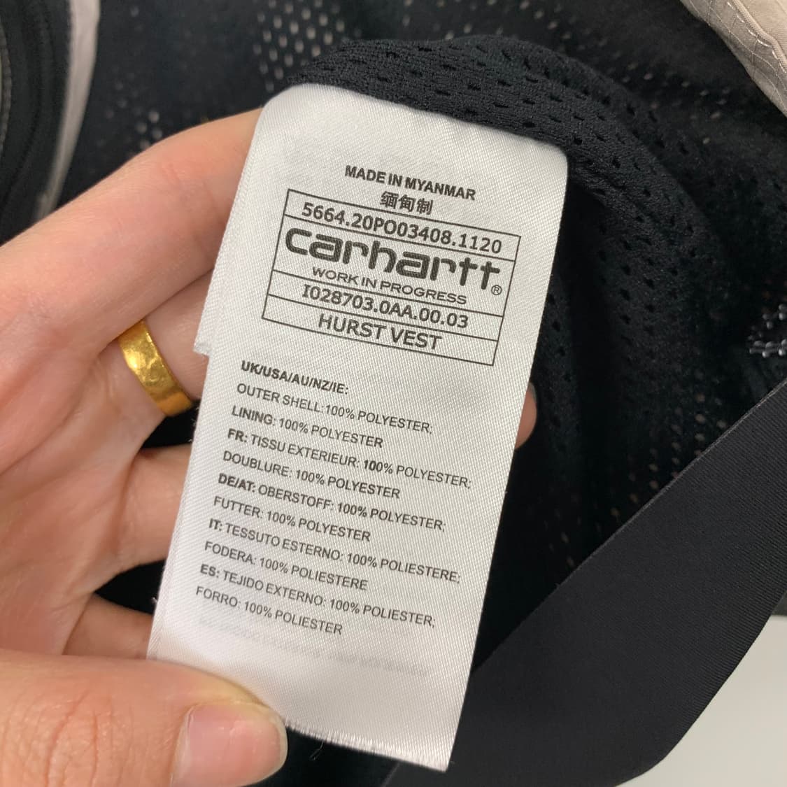 칼하트 wip 헤이스 포켓 베스트 상품이미지5