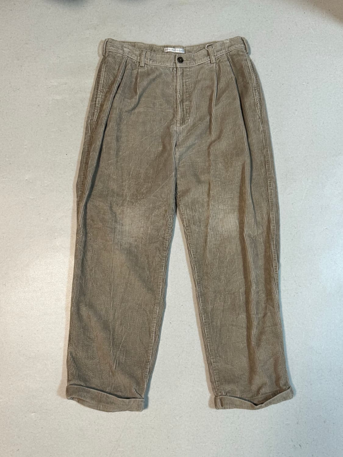 Geoffrey beene 빈티지 골 굵은 코듀로이 투턱 팬츠 상품이미지1
