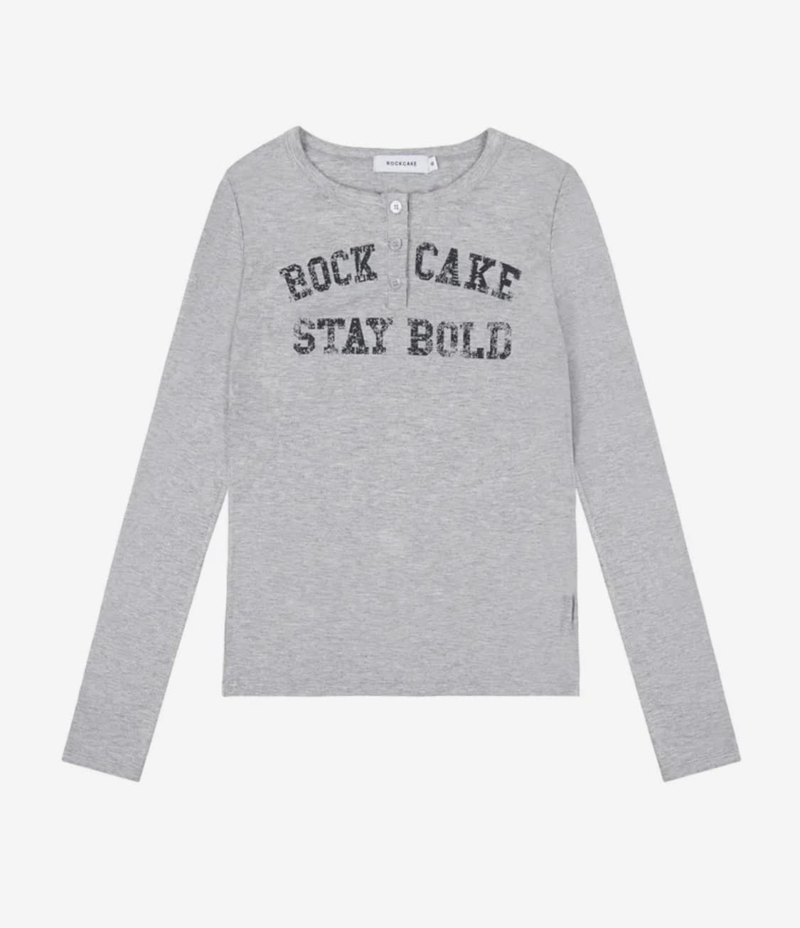 락케이크 Classic Henly Neck Top - Gray 상품이미지2