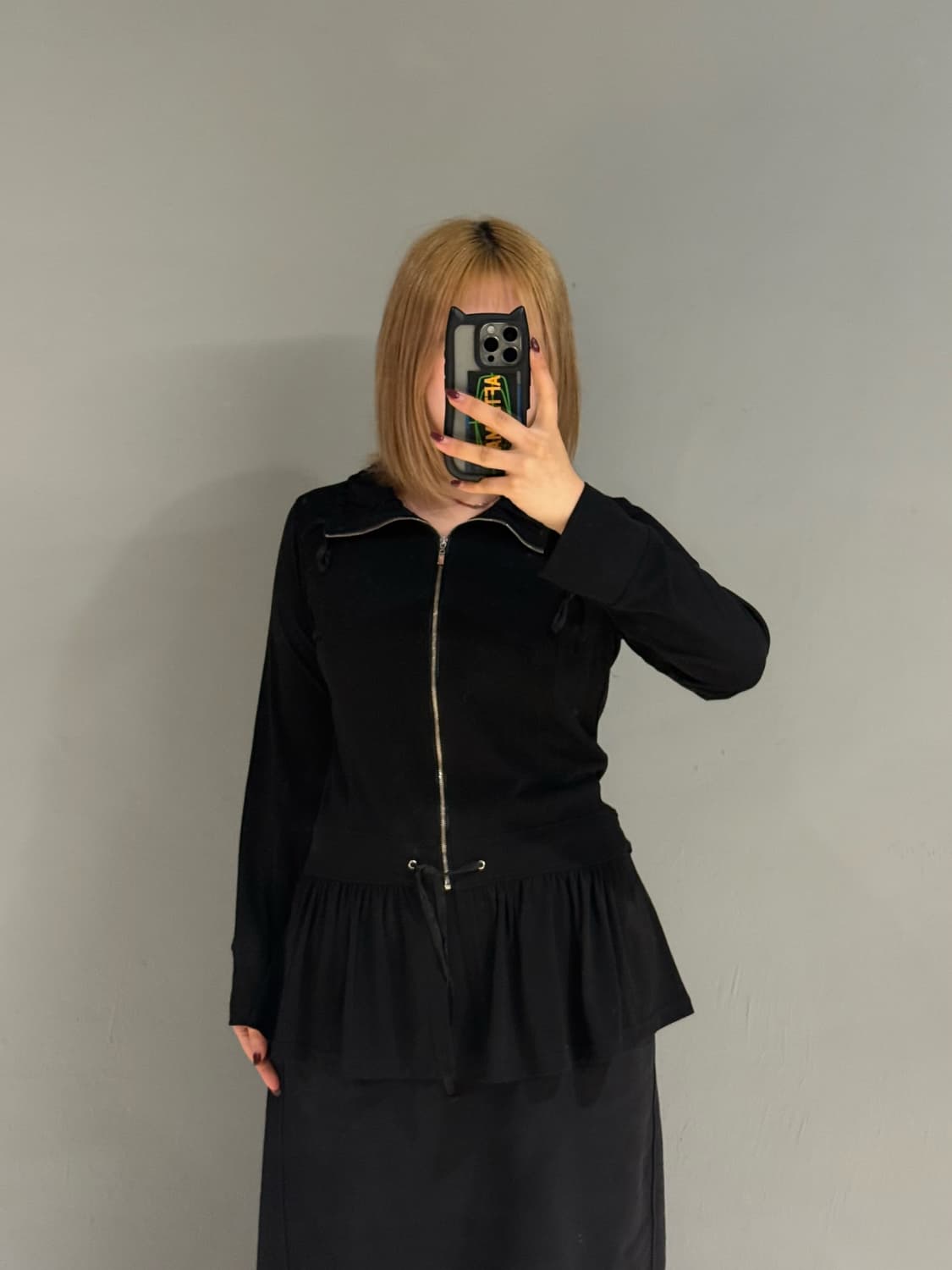 frill detail high-neck zip-up 상품이미지2