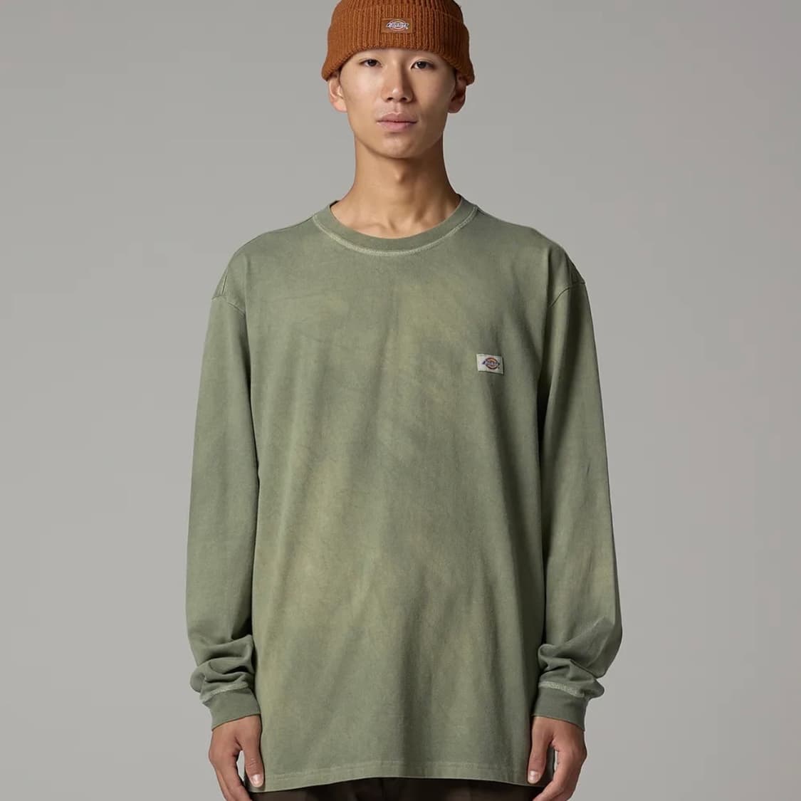 디키즈 가먼트 다이드 베이직 롱슬리브 Olive 새상품 상품이미지1