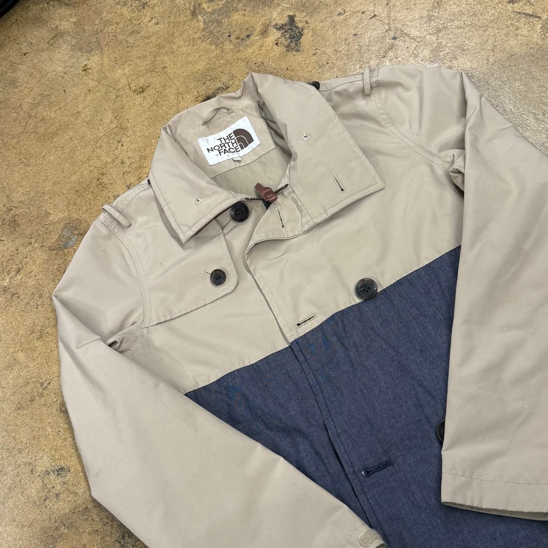 [정품/M] 노스페이스 배색 트렌치 코트 b14 상품이미지1